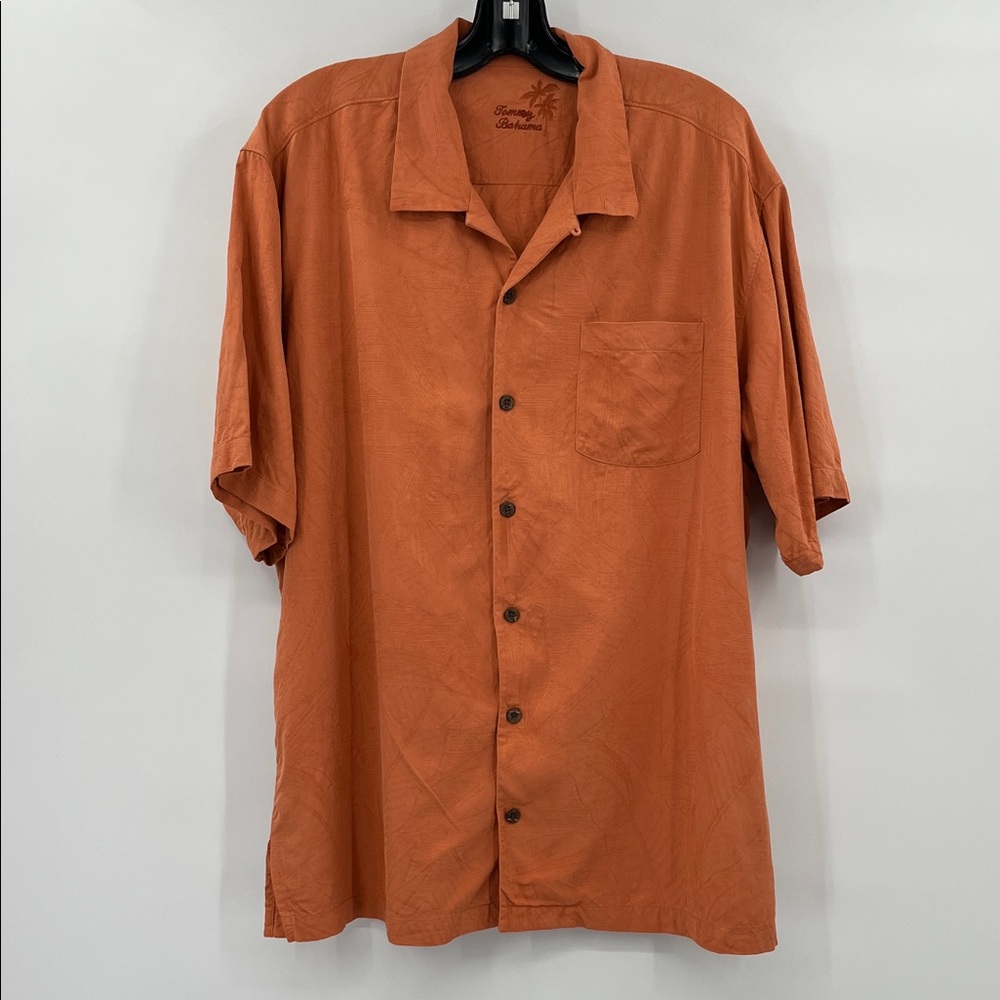Tommy Bahama Rust Orange Short Sleeve Camp Shirt
